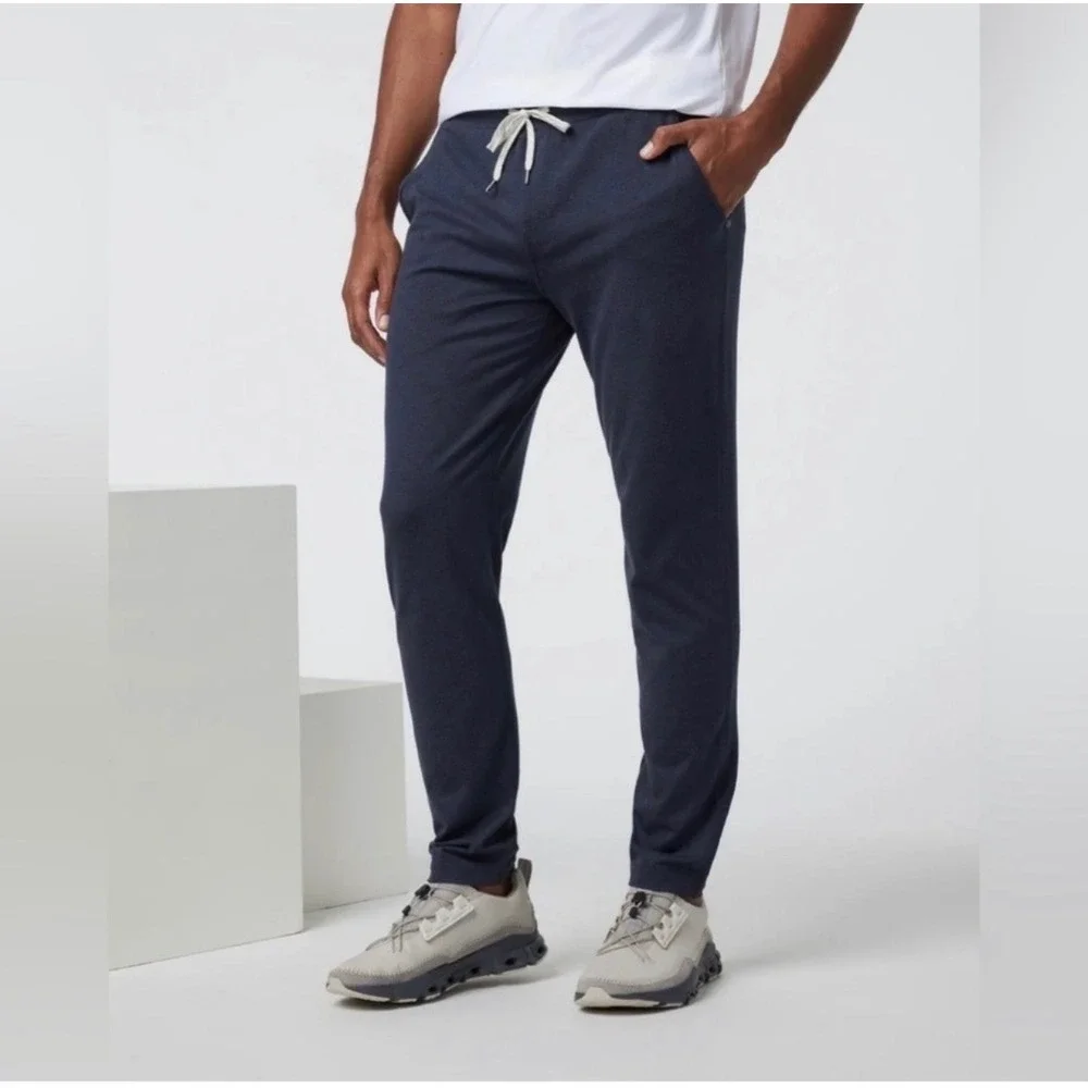 Vuori Ponto Performance pants blue M athletic athleisure active casual comfy - Picture 1 of 6